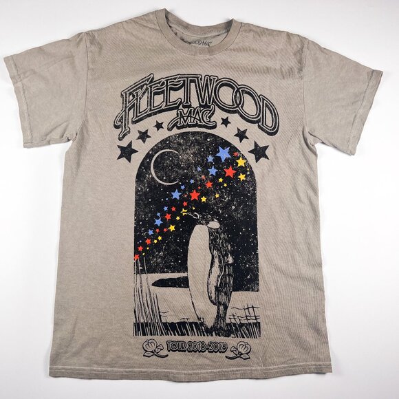 Fleetwood Mac Rock Tour 2018-2019 Light Gray Tee Cotton Size M - Picture 1 of 3